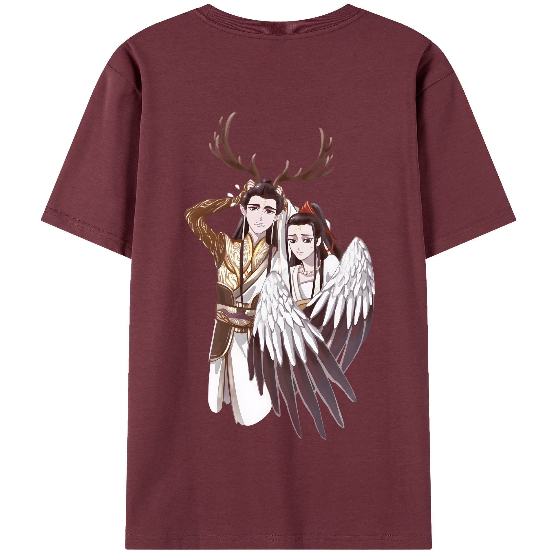 （画像用） Ne Zha 2 ナタ 魔童の大暴れ 綿100％半袖Tシャツ（背面プリント）